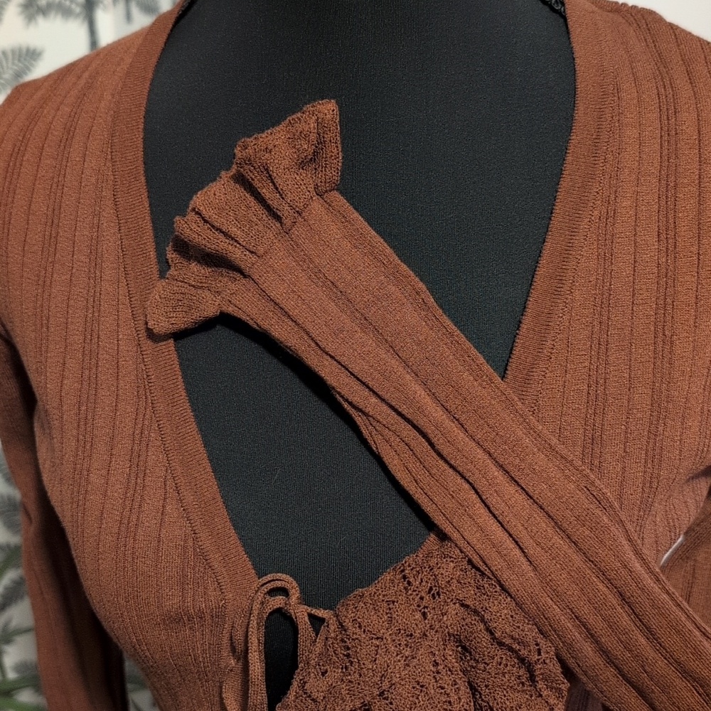 Zara Brown Ribbed Knitwear - Picture 6 of 8